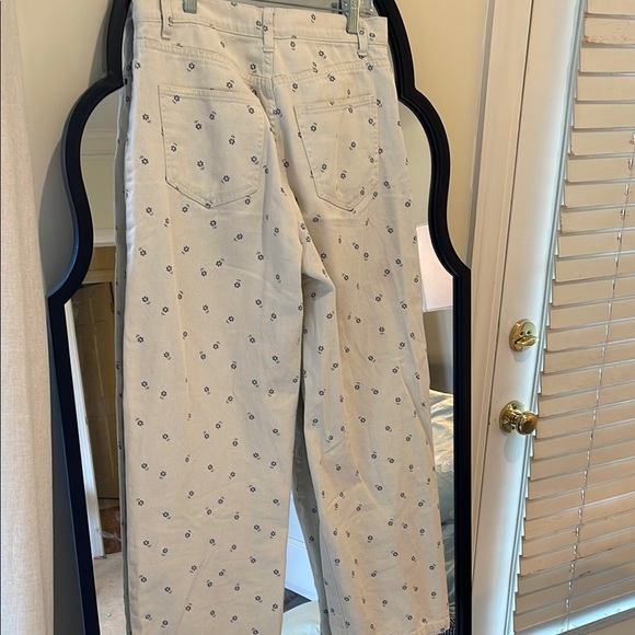 Cream Patterned Jeans - Picture 3 of 5